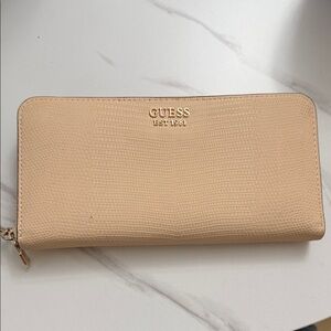 Guess Beige Textured Women's Wallet